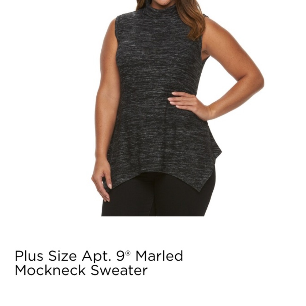 Plus Size mock neck top